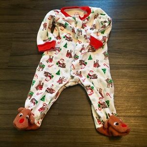 Lot of 2 Christmas Rudolph onesies size 6 months